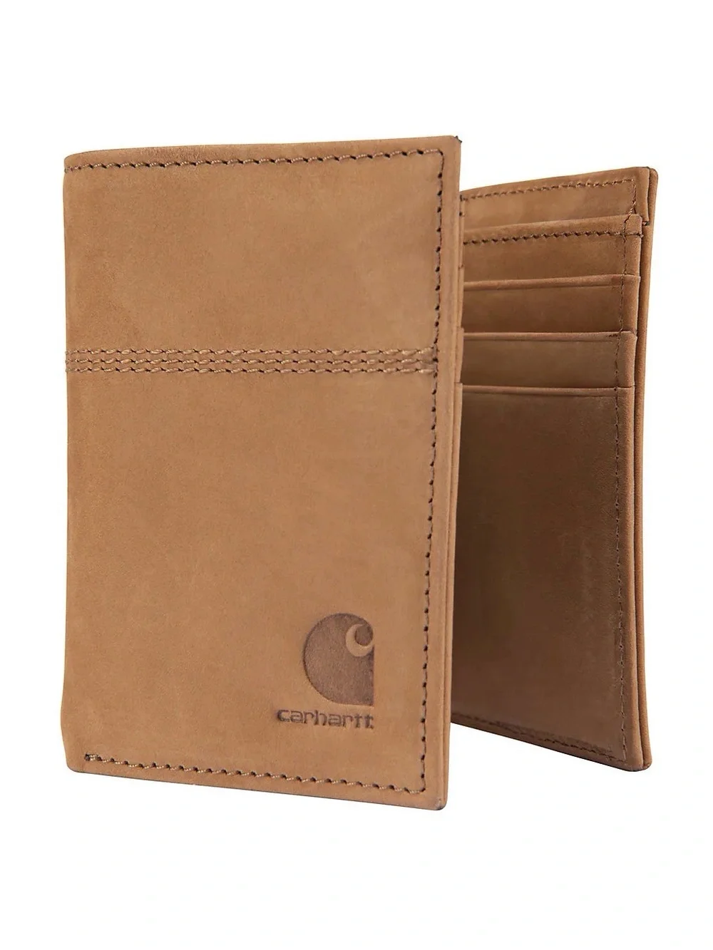NWT Carhartt Men's Saddle Leather Trifold Wallet